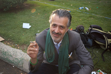Hooman Majd at the Mousavi rally on May 23rd in Tehran.