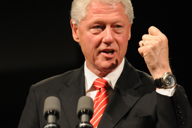 Former President Bill Clinton addresses the Netroots Nation Convention at the David L. Lawrence Convention Center in Pittsburgh, Pa., Thursday Aug. 13, 2009.