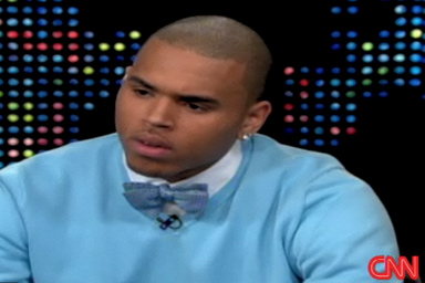 Chris Brown on "Larry King Live."