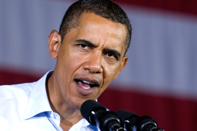 U.S. President Barack Obama attends an AFL-CIO Labor Day picnic at Coney Island in Cincinnati, September 7, 2009.