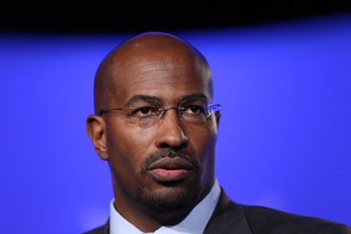 Van Jones, an administration official specializing in environmentally friendly "green jobs," is seen at the National Summit in Detroit, in this June 16, 2009 file photo.