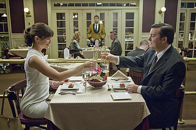 Anna McDoogles (Jennifer Garner) and Mark Bellison (Ricky Gervais)