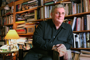 Author Edmund White sits in his apartment April 24, 2006 in New York.