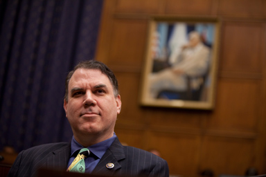 House Financial Services Committee member Rep. Alan Grayson, D-Fla., listens to Federal Reserve Chairman Ben Bernanke testify before the committee on Capitol Hill in Washington, Thursday, Oct. 1, 2009.