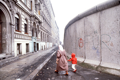 The Berlin Wall - undated photo.
