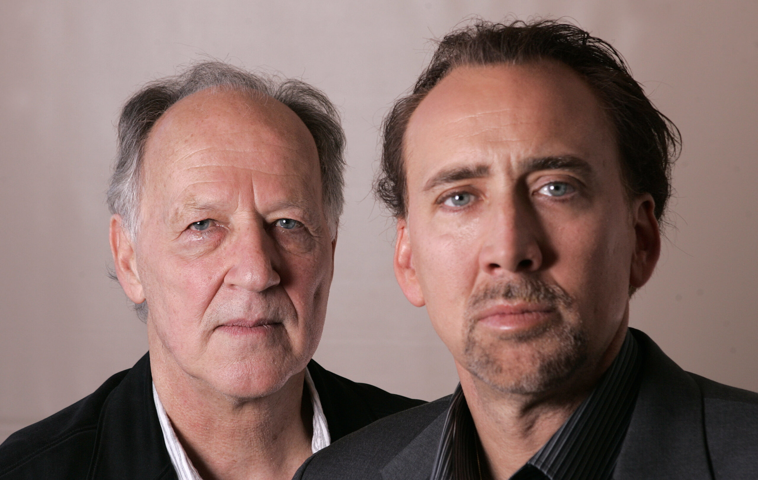 Director Werner Herzog, left, and actor Nicolas Cage pose for a portrait at the 34th Toronto International Film Festival in Toronto Tuesday, Sept. 15, 2009. (AP Photo/Carlo Allegri) (Associated Press)