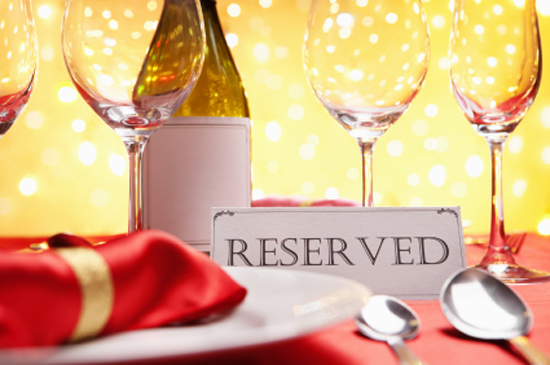 Reserved table concept, background using Christmas related (Rudyanto Wijaya)