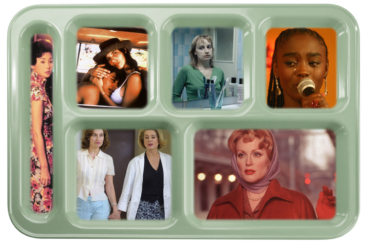 From left, clockwise: "In the Mood for Love," "Y Tu Mamá También," "4 Months, 3 Weeks and 2 Days," "Bamako," "Far From Heaven," "Kings and Queen"