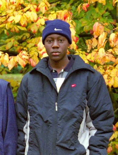 In this 2001 image made available on Monday Dec. 28, 2009 by teacher Mike Rimmer, Nigerian Umar Farouk Abdulmutallab poses with a group of fellow pupils from Lome's International School, Togo, while on a school trip to London.  On Dec. 25, 2009 Abdulmutallab attempted to blow up an airliner over Detroit, an attack claimed to have been coordinated by Al-Qaida in the Arabian Peninsula, an alliance of militants based in Saudi Arabia and Yemen. (AP Photo) (AP)