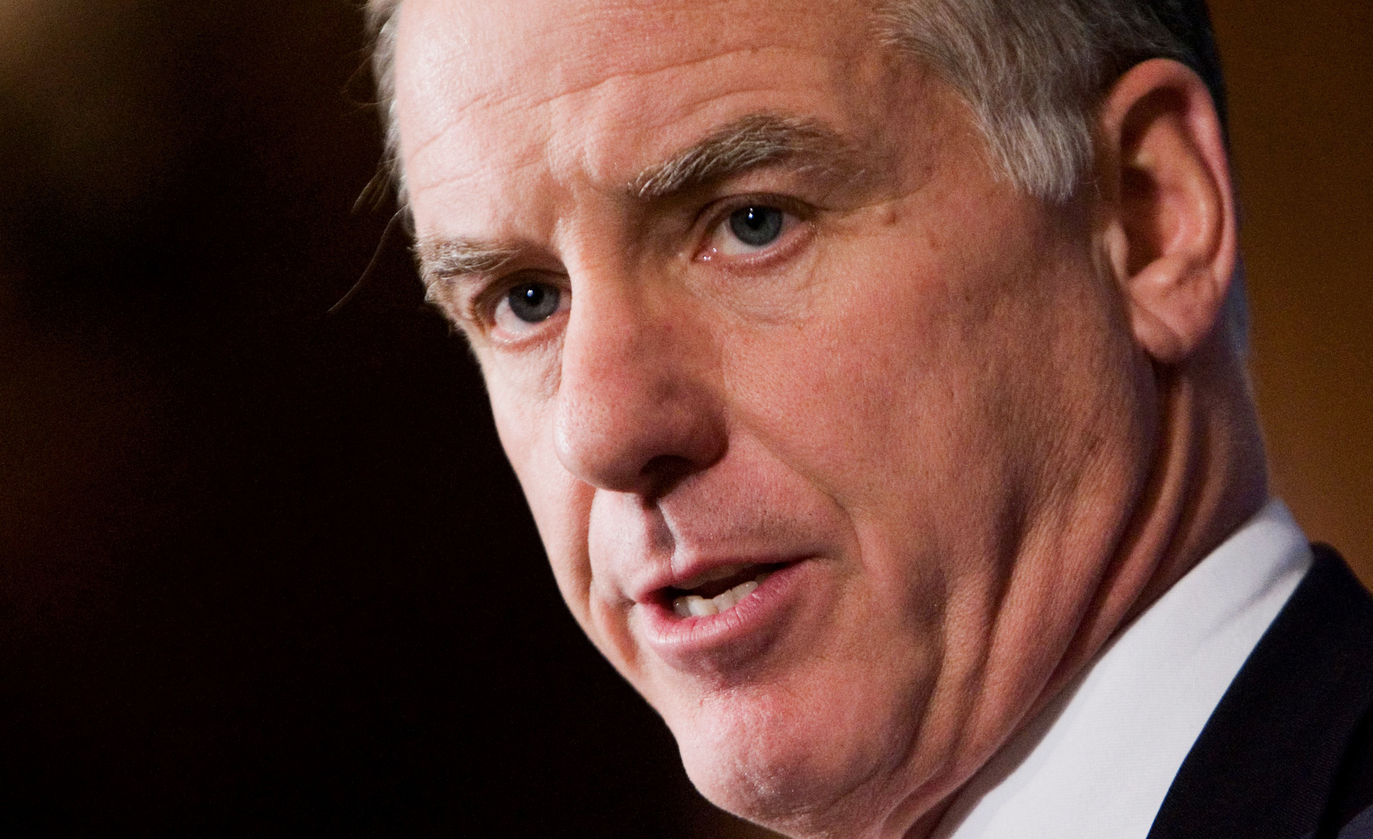 Democratic National Committee Chairman Howard Dean speaks at the National Press Club in Washington, Wednesday, Nov. 5, 2008, to discuss Tuesday's presidential election. (AP Photo/Manuel Balce Ceneta) (Associated Press)