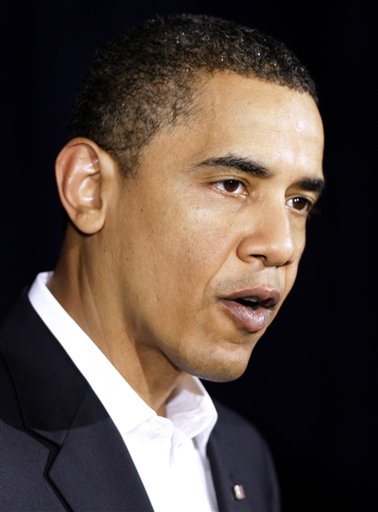 President Barack Obama speaks to the media about the recent air travel incident, Monday, Dec. 28, 2009, at the Marine Corps Base Hawaii at Kaneohe Bay, Hawaii. (AP Photo/Alex Brandon) (AP)
