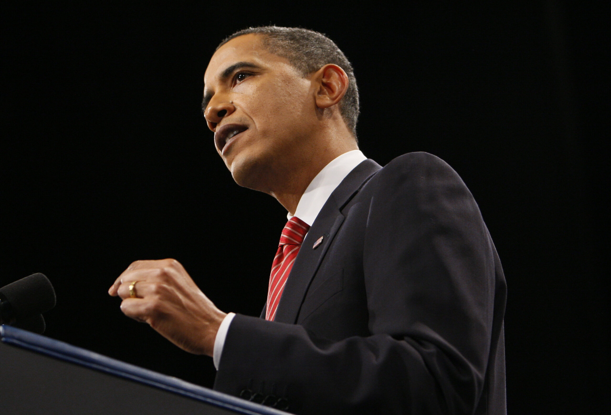 President Barack Obama speaks about the war in Afghanistan at the United States Military Academy at West Point, N.Y., Tuesday, Dec. 1, 2009. (AP Photo/Charles Dharapak) (Associated Press)