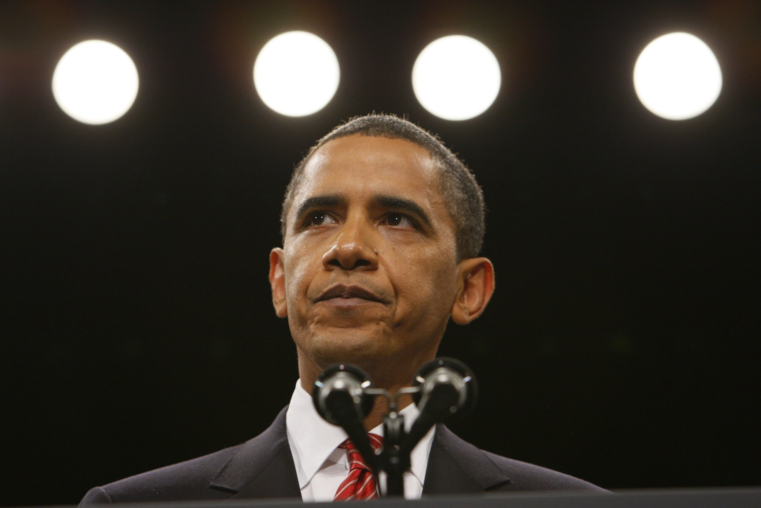 President Barack Obama speaks about the war in Afghanistan at the U.S. Military Academy at West Point, N.Y., Tuesday, Dec. 1, 2009. (AP Photo/Charles Dharapak) (Associated Press)
