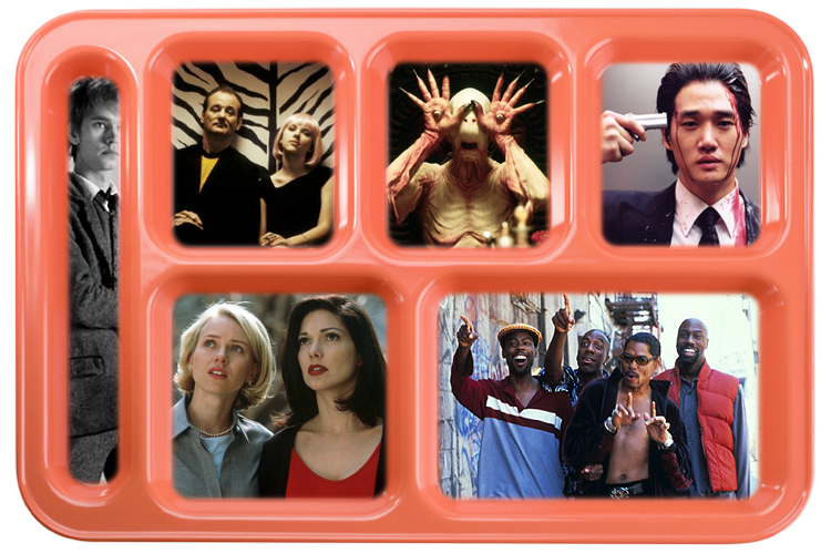 From left, clockwise: "I'm Not There," "Lost in Translation," "Pan's Labyrinth," "Oldboy," "Pootie Tang," "Mulholland Drive"