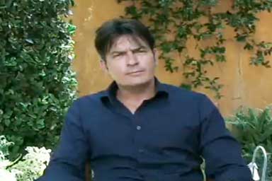 Still from Charlie Sheen's "Twenty Minutes With the President"