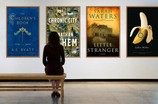 One woman seating on a bench and looking at two black frames in an art gallery. Concepts: art, museum; culture, space; room; exhibition. (Claude Dagenais/two Humans)
