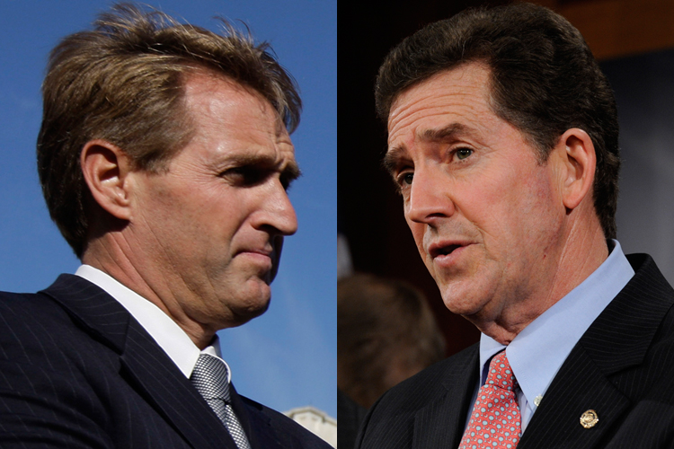 Rep. Jeff Flake, R-Ariz., left, and Sen. Jim DeMint, R-S.C.