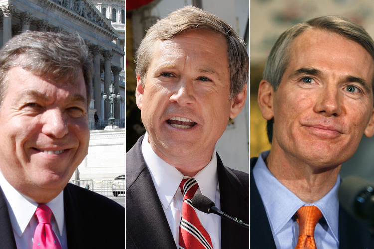 Rep. Roy Blunt, R-Mo., Rep. Mark Kirk, R-Ill., and former Ohio congressman Rob Portman