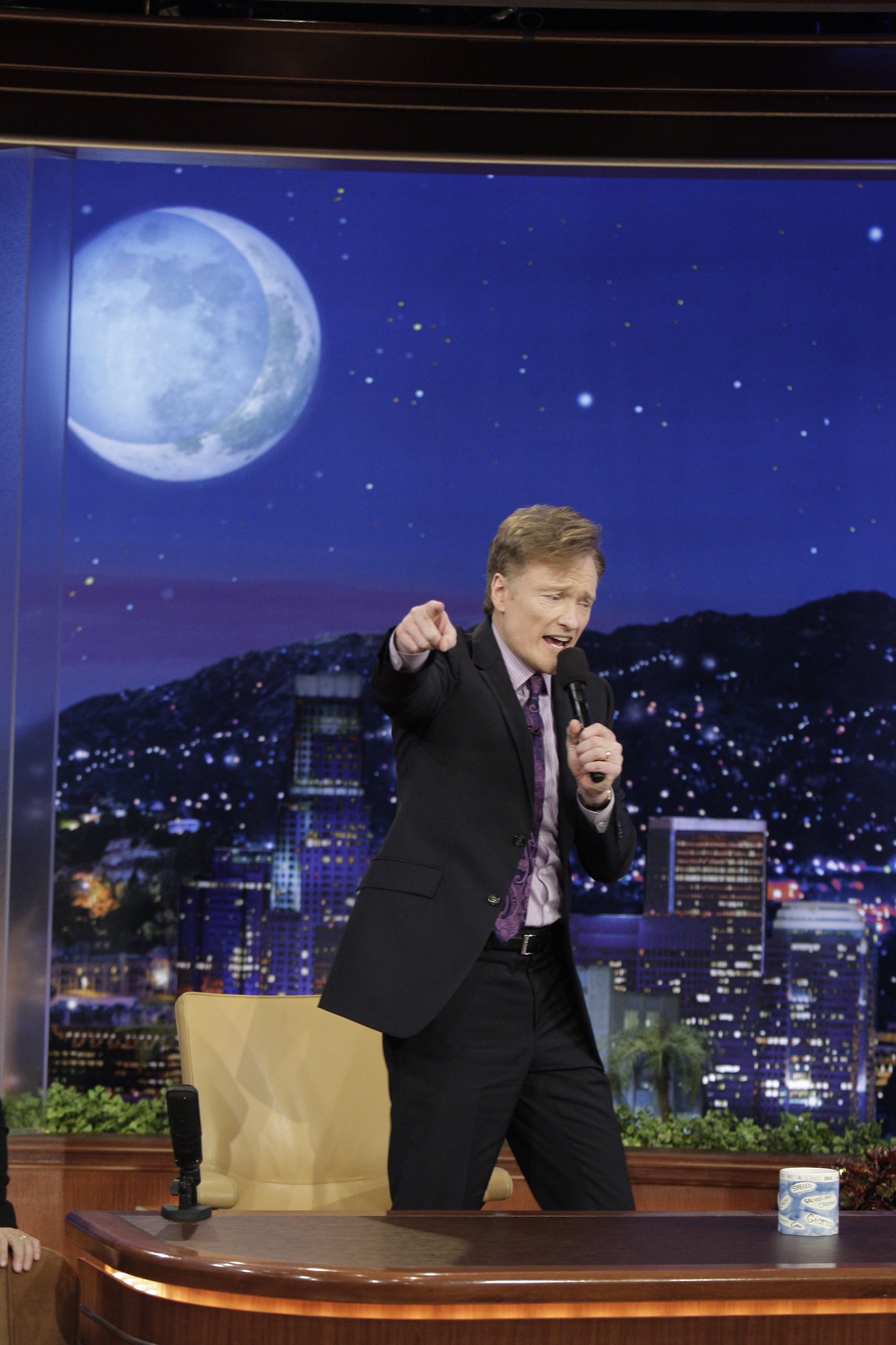 THE TONIGHT SHOW WITH CONAN O'BRIEN -- Episode 140 -- Pictured: Host Conan O'Brien on January 14, 2010 (Photo by: Paul Drinkwater/NBCU Photo Bank via AP Images) (Associated Press)