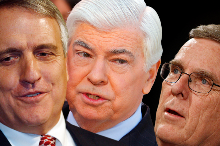 Colorado Gov. Bill Ritter, Sen. Chris Dodd, D-Conn., and Sen. Byron Dorgan, D-N.D.