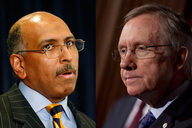 Republican National Committee chairman Michael Steele and Senate Majority Leader Harry Reid