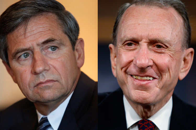 Rep. Joe Sestak, D-Pa., and Sen. Arlen Specter, D-Pa.