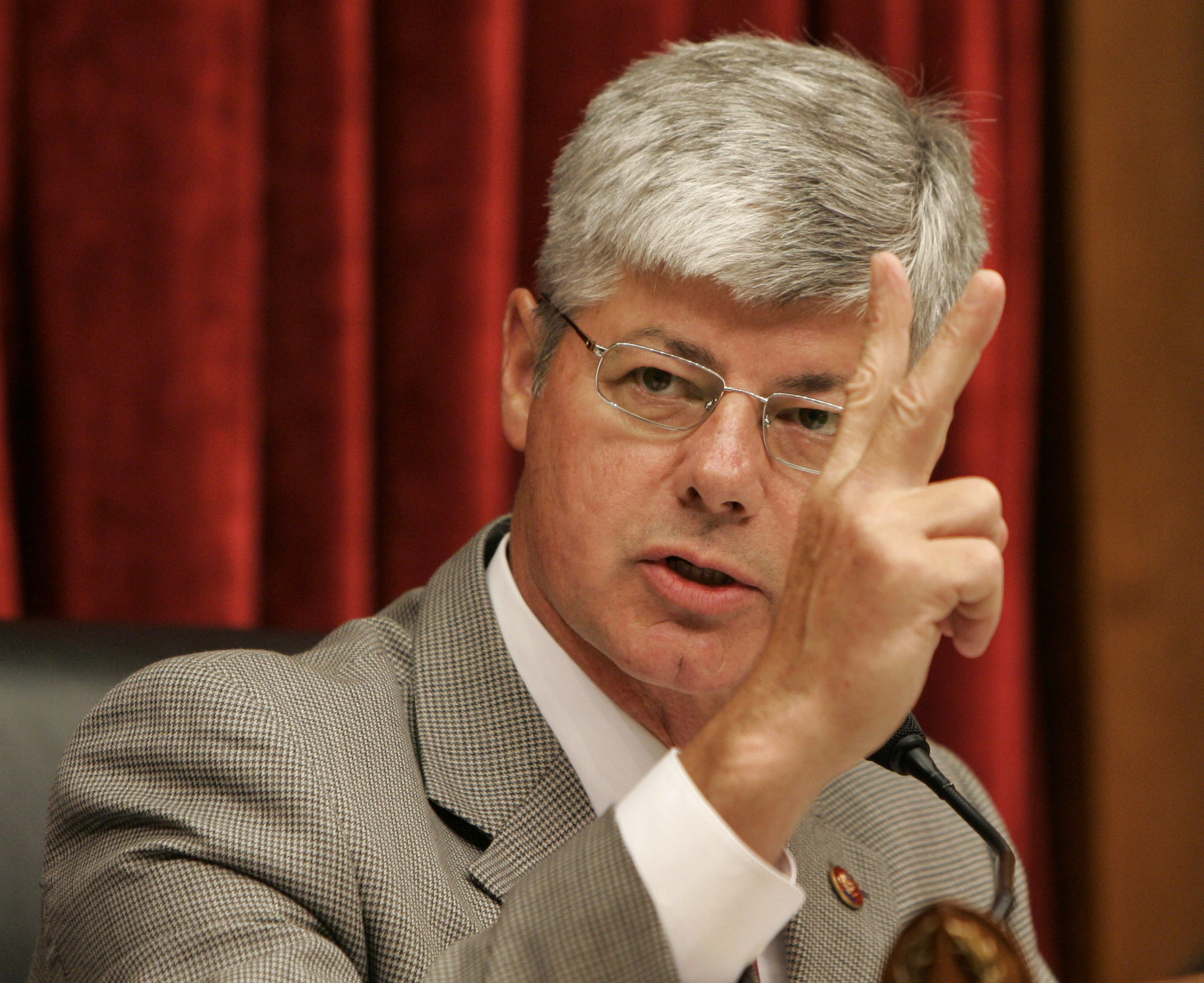 House Oversight and Investigations subcommittee Chairman Rep. Bart Stupak, D-Mich, asks a question of a panel of witnesses, on Capitol Hill in Washington, Monday, June 23, 2008, during a hearing on energy speculation and the high cost of crude oil. (AP Photo/Susan Walsh) (Associated Press)
