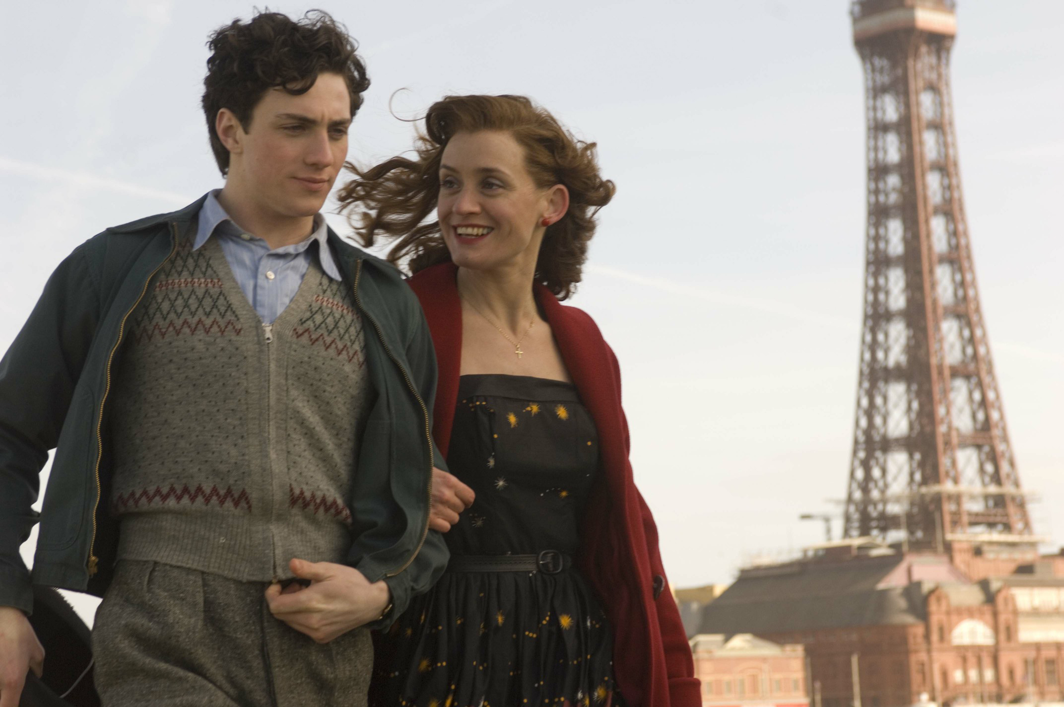 Aaron Johnson (John Lennon) and Anne-Marie Duff (Julia Lennon) star in Sam Taylor Wood's Nowhere Boy. (Liam Daniel)