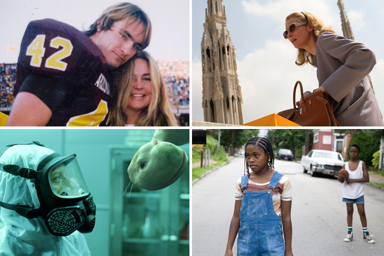 Clockwise, from upper left: "The Tillman Story," "I Am Love," "Night Catches Us" and "Splice"