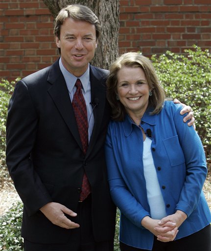FILE - This March 22, 2007 file photo shows two-time presidential candidate John Edwards and his wife Elizabeth during a news conference in Chapel Hill, N.C. Elizabeth Edwards has separated from her husband after a tumultuous three years in which the couple's marital troubles became tabloid fodder. A friend of Elizabeth Edwards told The Associated Press, on Wednesday, Jan. 27, 2010, that the couple has separated.  (AP Photo/Gerry Broome, file) (AP)