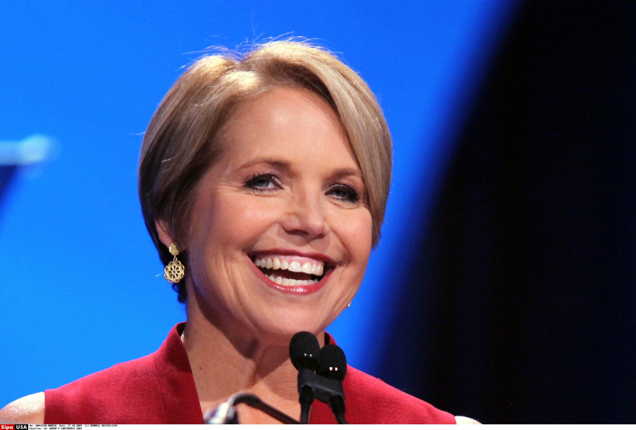 27 October 2009- Long Beach, California- Katie Couric speaks during the 2009 Women's Conference in Long Beach, California. Photo Credit: Krista Kennell/Sipa Press./conferencewomens.036/0910280712 (Kennell Krista/sipa)