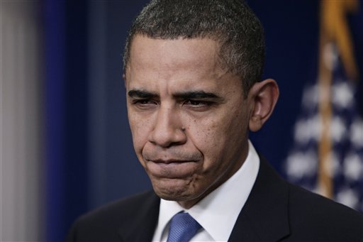 President Barack Obama listens while conducting the daily press briefing, Tuesday, Feb. 9, 2010, in the White House press briefing room in Washington. (AP Photo/J. Scott Applewhite) (AP)