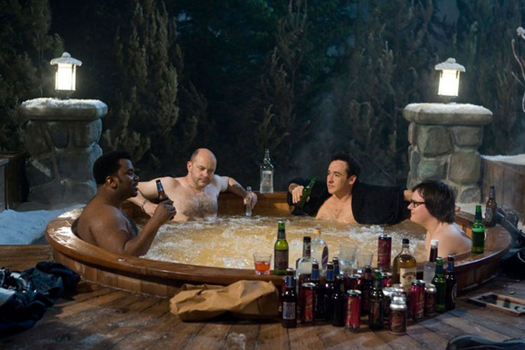 Craig Robinson, Rob Corddry, John Cusack and Clark Duke in "Hot Tub Time Machine."