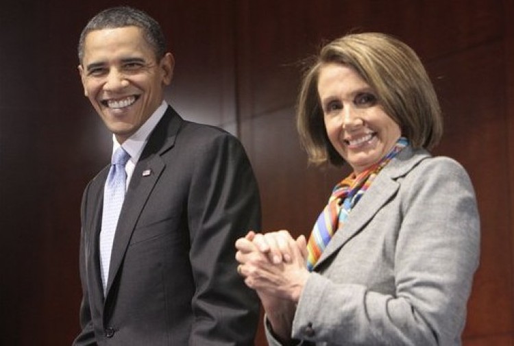 President Barack Obama with Speaker of the House Nancy Pelosi (AP)