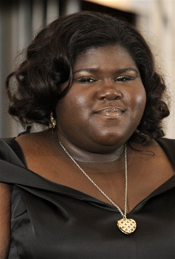 **CORRECTS DATE OF AWARDS ANNOUNCEMENT TO DEC. 15 ** FILE - In this Nov. 14, 2009 file photo, Gabourey Sidibe arrives at The Academy of Motion Picture Arts and Sciences 2009 Governors Awards in Los Angeles. Sidbe was nominated for a Golden Globe award for best actress in a motion picture drama for her role in the film, "Precious," Tuesday, Dec. 15, 2009.  The Golden Globe awards will be held Jan. 17 in Beverly Hills, Calif. (AP Photo/Chris Pizzello, file) (AP)