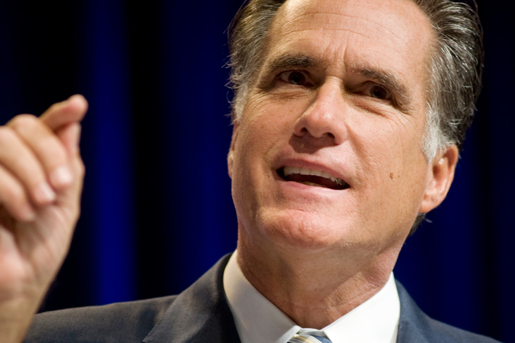 Former Massachusetts Gov. Mitt Romney in February.
