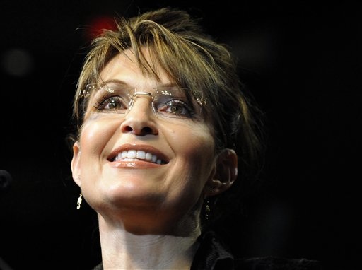 FILE - In this Feb. 7, 2010 file photo, former Alaska Gov. Sarah Palin speaks to the crowd at a campaign rally for Texas Gov. Rick Perry in Cypress, Texas. (AP Photo/Pat Sullivan) (AP)