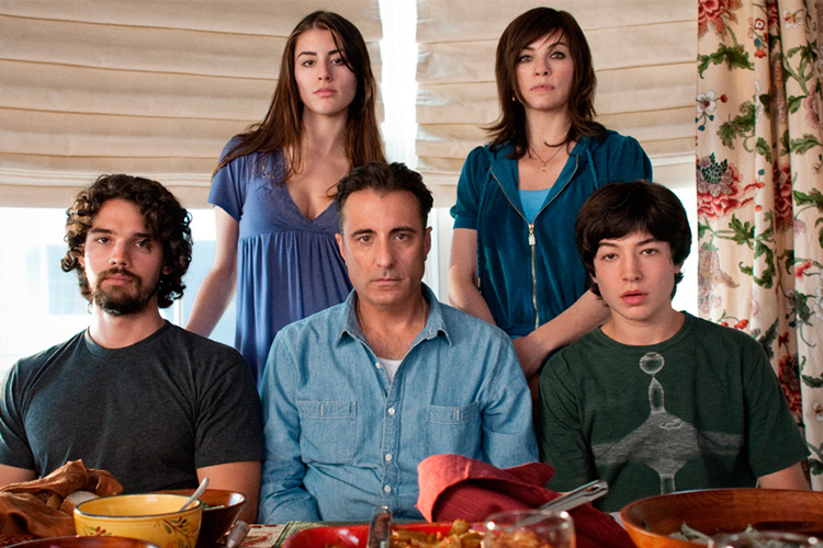 Steven Strait, Dominik García-Lorido, Andy Garcia, Julianna Marguiles and Ezra Miller from "City Island."