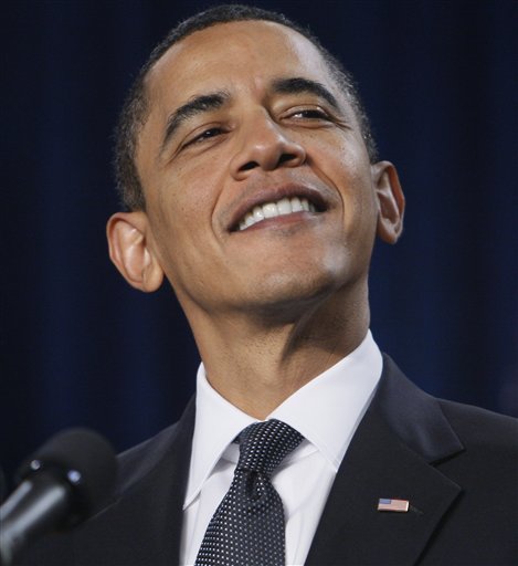 President Barack Obama speaks at Savannah Technical College in Savannah, Ga., Tuesday, March 2, 2010. (AP Photo/Charles Dharapak) (AP)