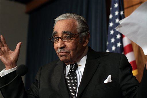 House Way and Means Committee Chairman Rep. Charlie Rangel, D-N.Y., makes a statement on Capitol Hill in Washington, Thursday, Feb. 25, 2010, regarding an ethics panel's finding against him. (AP Photo/Lauren Victoria Burke) (AP)