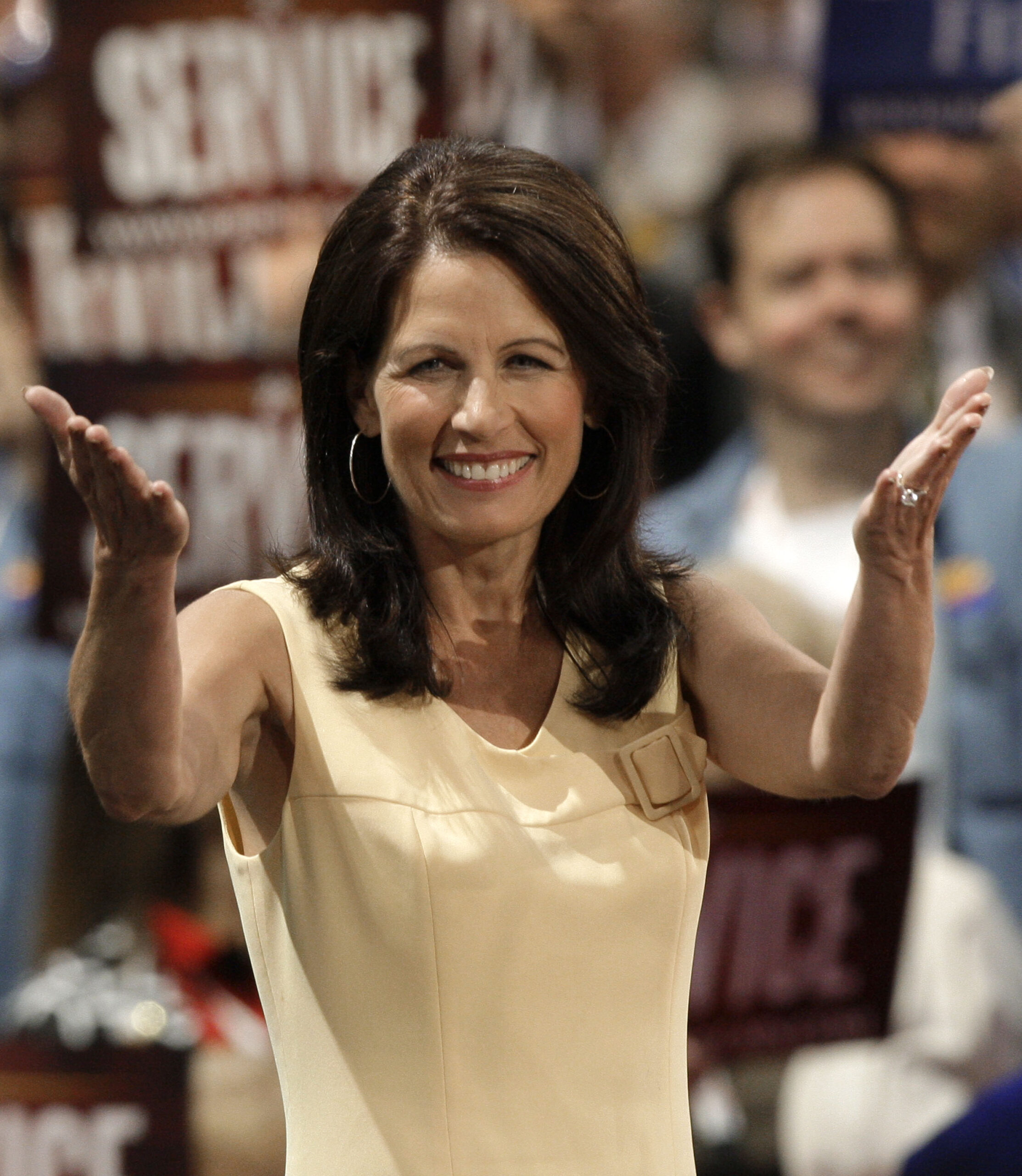 at the Republican National Convention in St. Paul, Minn., Tuesday, Sept. 2, 2008.  (AP Photo/Paul Sancya) (Paul Sancya)