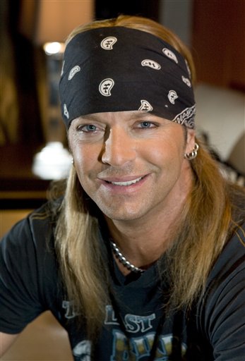 FILE - In this April 9, 2008 file photo, Poison lead singer Bret Michaels poses for a portrait  in the Hollywood area of Los Angeles. (AP Photo/Gus Ruelas, file) (AP)