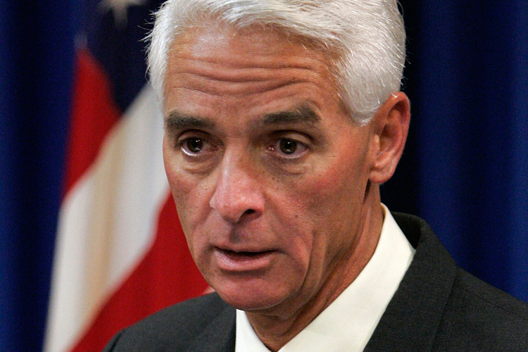 Florida governor Charlie Crist on Tuesday.