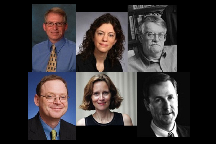 Clockwise from top left: Samuel R. Staley, Nicole Gelinas, Stephan Thernstrom, Amity Shlaes, Roger Clegg, Kevin Hassett