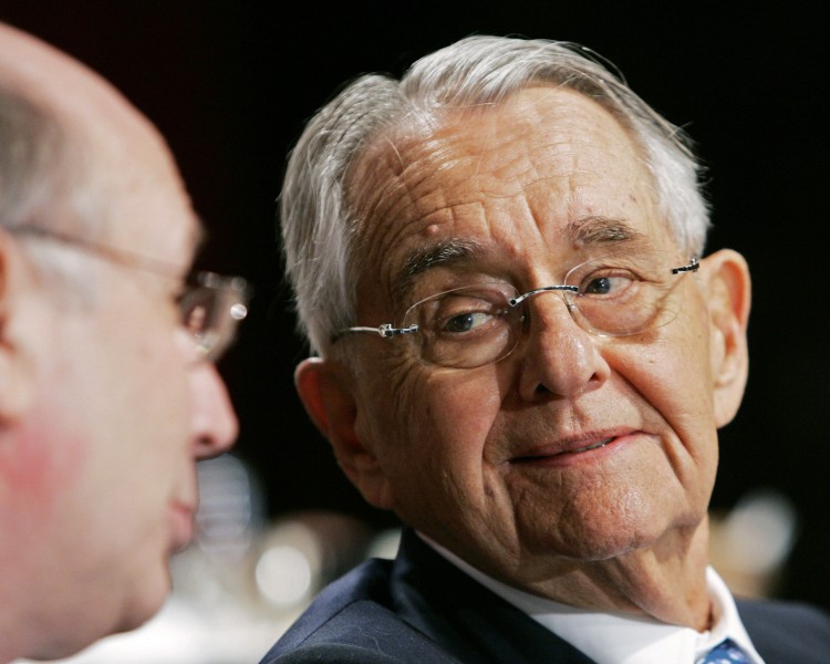 Billionaire activist Peter Peterson (Reuters/Larry Downing)