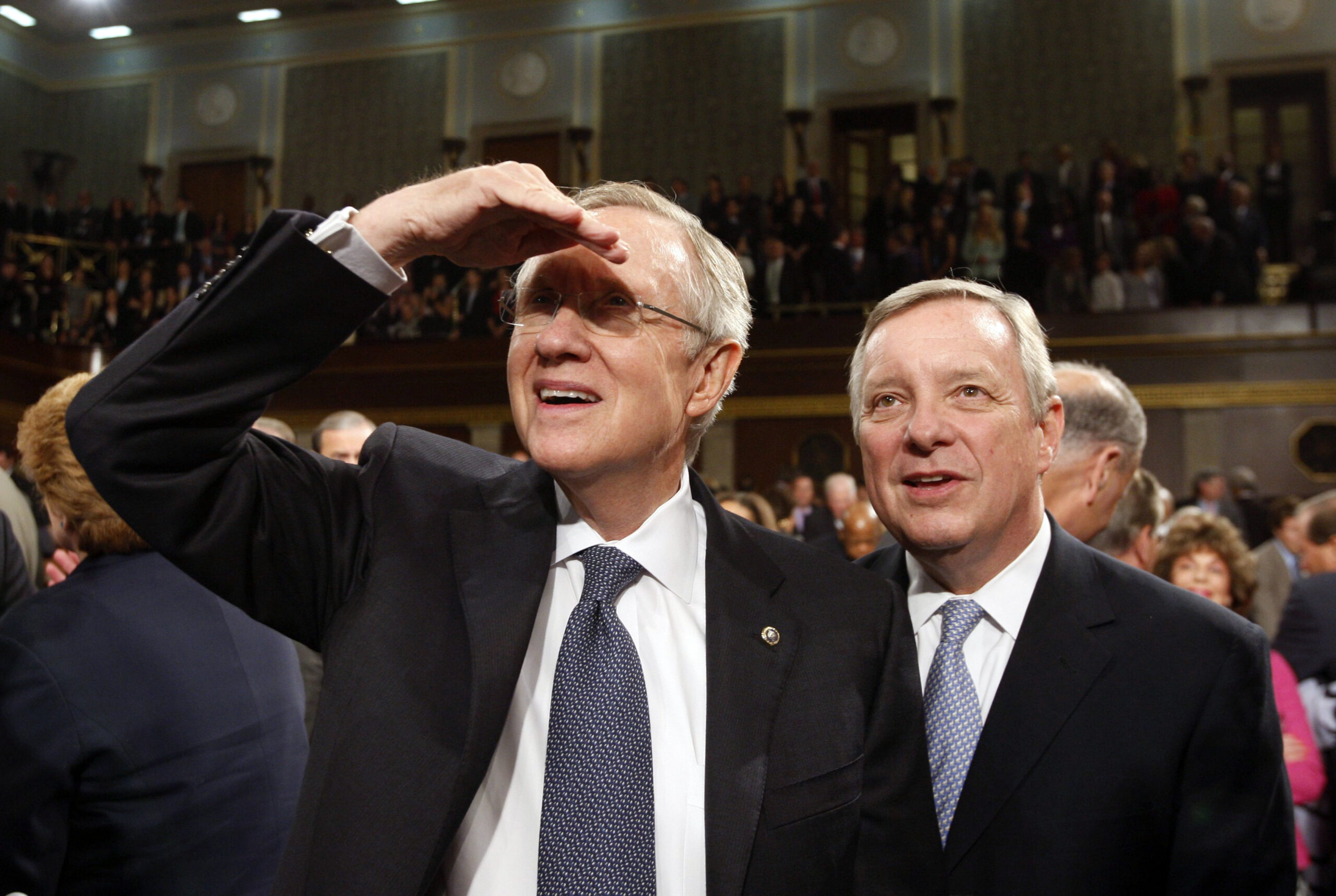 Majority Leader Harry Reid with Assistant Majority Leader Dick Durbin (Reuters)