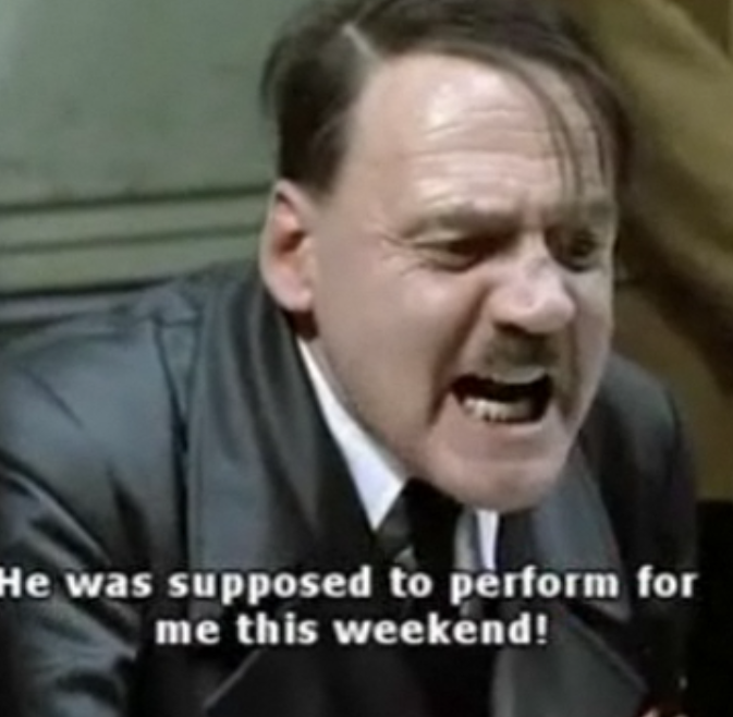 A still from "Hitler Finds out About the Death of Michael Jackson."