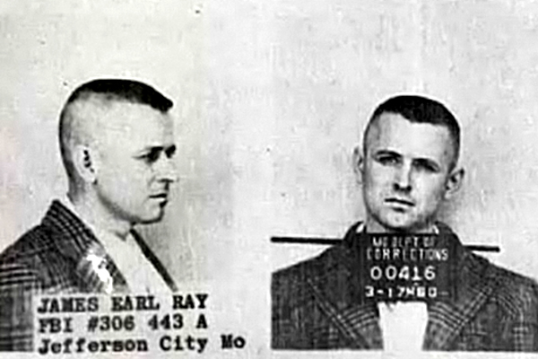 James Earl Ray after being arrested for the assassination of Dr. Martin Luther King Jr.
