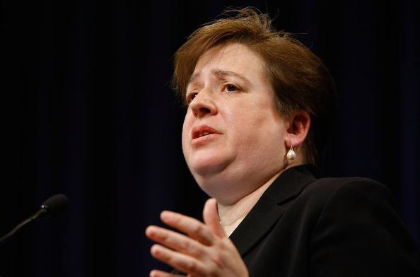 WASHINGTON - MAY 20:  U.S. Solicitor General Elena Kagan addresses the forum "Striking the Balance: Fair and Independent Courts in a New Era" at Georgetown University Law Center May 20, 2009 in Washington, DC. A former Dean of the Harvard Law School, Kagan's name has been included on many peoples' short list of possible candidates to the Supreme Court to replace Justice David Souter, who is retiring this year.  (Photo by Chip Somodevilla/Getty Images) (Getty Images)