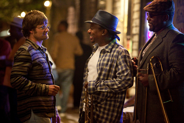 Steve Zahn, Kermit Ruffins and Wendell Pierce in "Treme." (Skip Bolen)